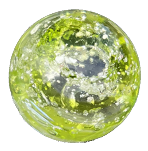 Stor grøn glaskugle